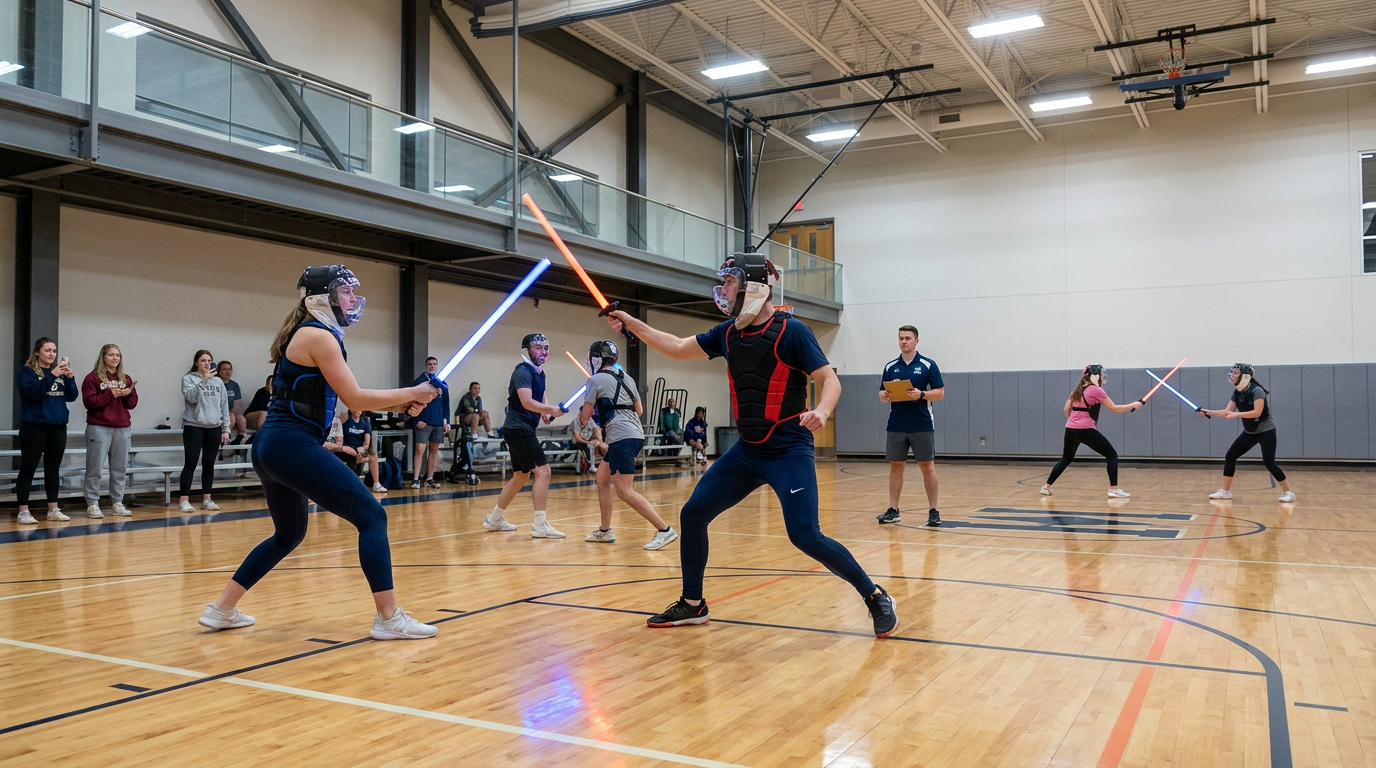 Saber Tag X-Treme League. Title IX-equitable combat sport for campus recreation programs