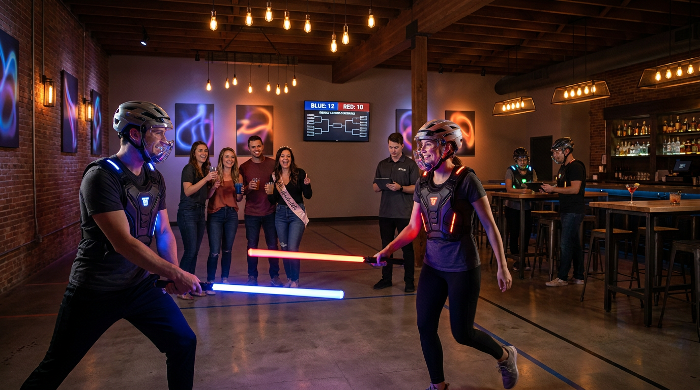 Saber Tag X-Treme League. Saturday-night attraction for entertainment venue operators